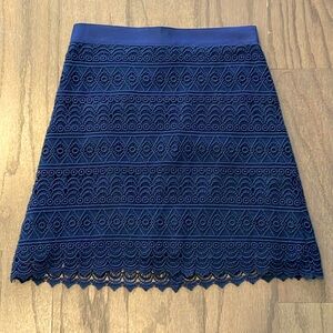 LOFT Navy Lace Shift Skirt - Size 00